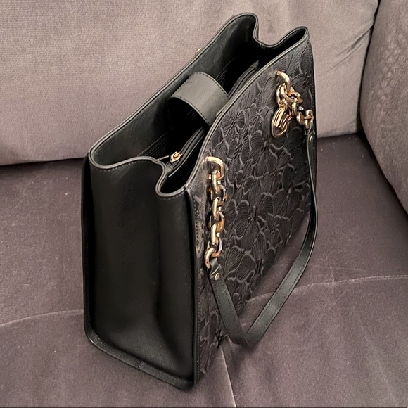 Michael Kors Large Sofia Floral Leather Tote Black - Picture 3 of 9